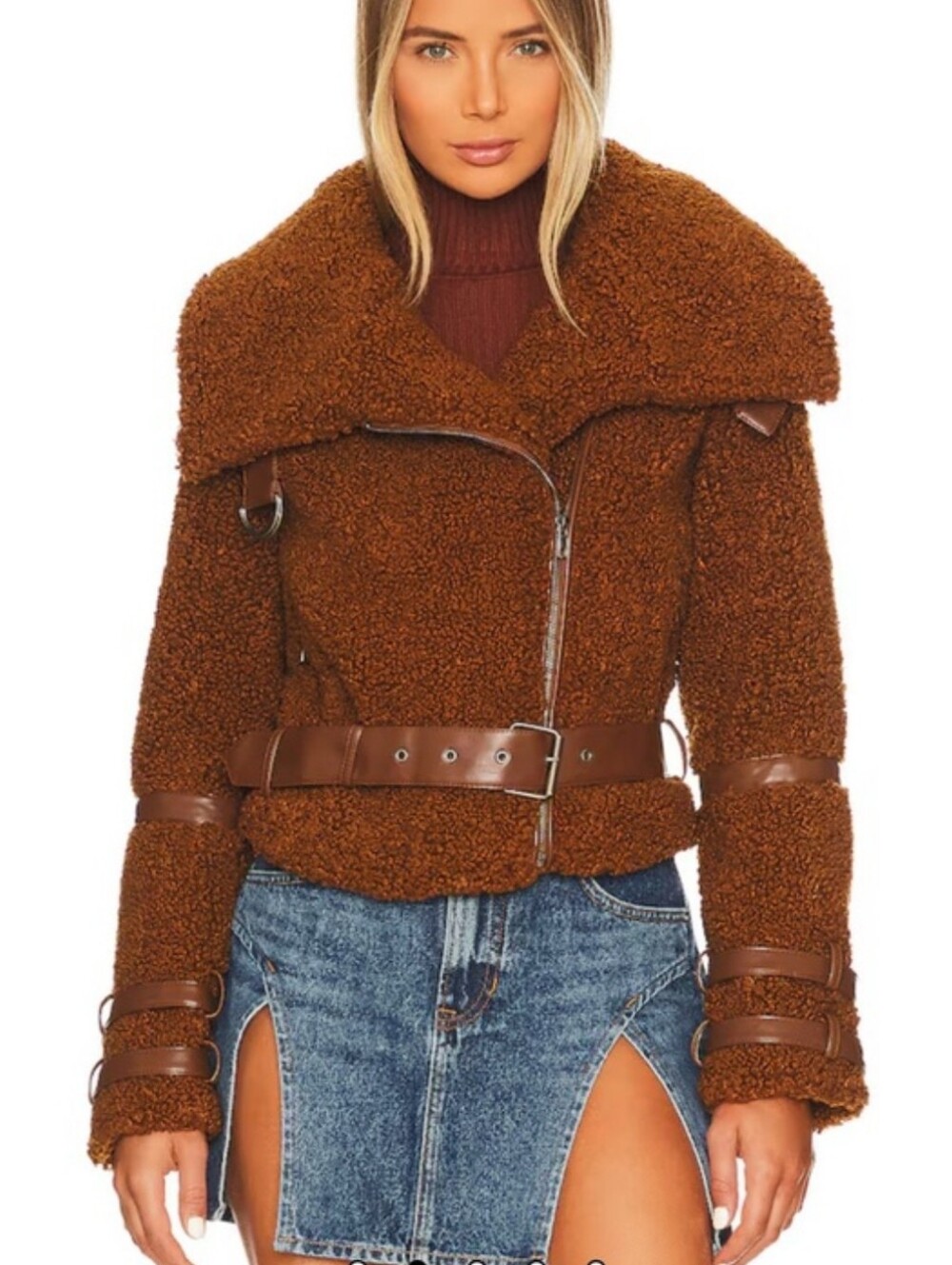 Tularosa Bailey Moto Jacket in Cappuccino Size Small NWT
